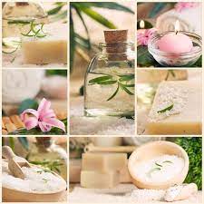 Spa Collage Spa Series Spa Collage Made Of Five Images Floral Water Bath Sal Affiliate Images Floral Serie Spa Colors Spa Room Decor Color Schemes