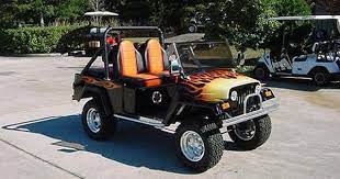 Custom Golf Cart Wfab Jeep Body Kit Custom Paint And Decals Golf Carts Custom Golf Carts Golf Cart Bodies