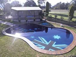 Guitar Shaped Swimming Pool With Australian Flag Bottom Tamworth Australia Hotel Swimming Pools Wales Hotel
