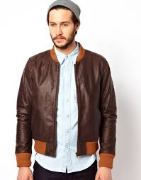 Edwin Dark Brown Leather Jacket Leather Jacket Leather Jacket Men Brown Leather Bomber Jacket