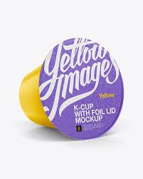 Download K Cup Pod Mockup In Cup Bowl Mockups On Yellow Images Object Mockups PSD Mockup Templates