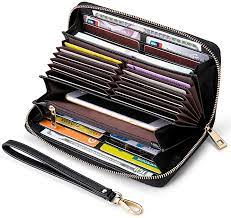 It is made of orange lambskin folded and stitched in a matelassé style. Women S Wallet Rfid Blocking Wristlet Wallet Ladies Purse Zip Around Large Capacity Genuine Leather Card Holder Organizer At Amazon Women S Clothing Store