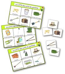 Le Loto Des Outils Du Jardinier Jeu De Bingo Du Jardinage Le Loto Jardinage Maternelle Jeux Jardinage