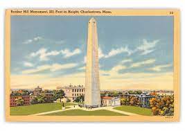 Discover bunker hill monument in boston, massachusetts: Charlestown Massachusetts Bunker Hill Monument Vintage Grusskarten Echte Postkarten Online Versenden