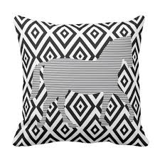 Black And Gray Throw Pillows Horse Geometric Pattern Black And Gray Throw Pillow Custom Christmas Pillow Homedecor Holiday Pillows Throw Pillows Decorative Throw Pillows
