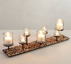 Draper Bronze Pillar Candle Centerpiece Pottery Barn In 2020 Pillar Candle Centerpieces Candleholder Centerpieces Candle Centerpieces