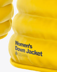 Download Women S Down Jacket Mockup Half Side View In Apparel Mockups On Yellow Images Object Mockups