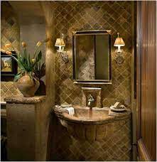While italian marble might be the first material that comes to mind, many tuscan bathrooms use rustic tile and stone instead. Tuscan Inspired Bathroom Design Paperblog Tuscan Bathroom Tuscan Bathroom Decor Bathroom Remodel Small Budget