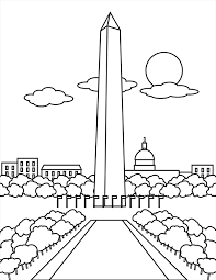 We have many free resources available for groups traveling to washington d.c.: Printable Washington Monument Coloring Page