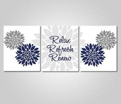 Diy Printable Bathroom Wall Art Navy Grey Bathroom Wall Art Navy Grey Bathroom Printable Navy Bathroom Wall Art Gray Bathroom Walls Gray Bathroom Decor