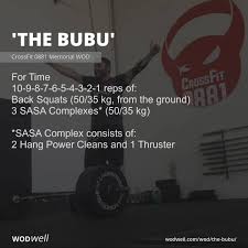 Set up for the exercise by setting the barbell to just below shoulder height and loading the weight you squat down around 12 inches, pause, and then slowly raise your body back up pushing through your heels. The Bubu Workout Crossfit Wod Wodwell