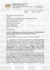 Contoh surat kebenaran rentas negeri / daerah bagi urusan kecemasan dalam tempoh pkp 3.0. Surat Edaran Pikm Ke 23 2021 Surat Kebenaran Beroperasi Bagi Sektor Keselamatan Swasta Melalui Portal Cims 3 0 Sepanjang Perintah Kawalan Pergerakan Pkp Total Lockdown Pikm My