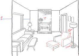 In this video you can learn how to draw a chair and following this method any kind of object. How To Draw A Room With Perspective Drawing Tutorial Of A Living Room How To Draw Step By Step Drawing Tutorials