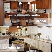cabinet refacing: laminate or wood