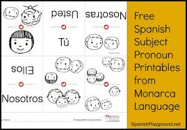 We did not find results for: Spanish Subject Pronouns Free Printable From Monarca Spanish Playground