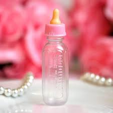 Complete with a calligraphed wooden vase, these succulent baby shower favors will brighten up guests' homes. 12 Pink Baby Milk Bottles Candy Baby Shower Favor Holders