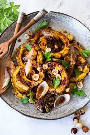 Roasted Delicata Squash With Hazelnuts Recipe Side Dishes Thanksgiving Recipes Best Thanksgiving Recipes
