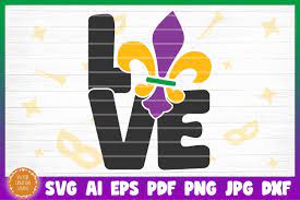 Download Mardi Gras Love Svg Cut File By Vectorcreationstudio Thehungryjpeg Com