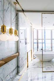 It's no secret that marble bathrooms are basically the chicest spaces in the house. Marvelous Marble Marble Bathroom Designs Modern Marble Bathroom Bathroom Design Luxury