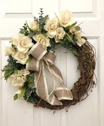 Elfenbein Rose Tur Kranz Haustur Kranz Fruhling Kranz Hochzeit Kranz Kranz Elfenbein Fruhl Spring Wreath Diy Spring Wreath Spring Front Door Wreaths