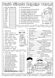 Past Simple Regular Verbs Regular Verbs Simple Past Tense Worksheet Past Tense Worksheet