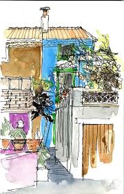 Trentemoult Maison Bleue 11 06 2016 Maison Bleue Dessin Croquis