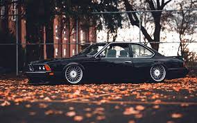 Download Wallpapers Bmw 635 Csi Black Coupe Lowrider Tuning Bmw 6 Autumn German Cars Bmw Besthqwallpapers Com Bmw E24 Bmw Bmw 635 Csi