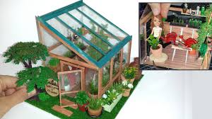 Terrarium greenhouse dollhouse furniture miniature marie antoinette brocante plants flower garden. Diy Miniature Dollhouse Greenhouse Youtube