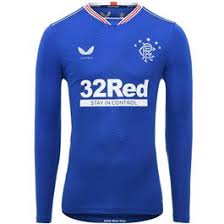 They have chosen for a blue shirt with red and white accents, and black/white/red carling sponsoring on the front. Rangers Home Kit 2020 2021 Shirt Personalisation Sports Direct
