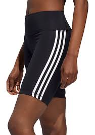 Black And White Striped Biker Shorts Adidas Women S Believe This High Rise 3 Stripe Biker Shorts Adidas Women Biker Shorts Adidas Country