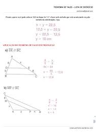 Atividade Resolvida Teorema De Tales Maths Solutions Math Futuristic Technology