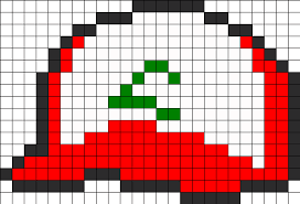 Ash Ketchum Hat Perler Kandi Pattern Pokemon Perler Bead Pattern Hama Beads Pokemon Pokemon Cross Stitch