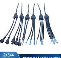 Outdoor Waterproof Male Female Cable Plug Parallel Connector Cable Splitter IP67