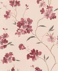 Graham Brown Enthrall Red Floral Wallpaper Pink Floral Wallpaper Floral Design Wallpaper