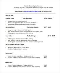 This type of resume is preferred because of its clarity, regardless of industry and level of experience. Chronological Resume Template 28 Free Word Pdf Documents Download Free Premium Templates