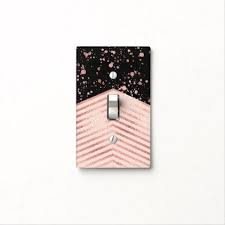 Luxury Rose Gold Pink Black Chevron Paint Splatter Light Switch Cover Zazzle Com In 2020 Light Switch Covers Rose Gold Pink Black Chevron