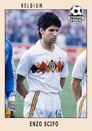 Enzo scifo little pele enzo scifo was born on february 19, 1966 in la louvière, belgium. Stickerpedia On Twitter Enzo Scifo Belgium Euro 1984