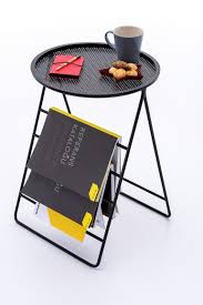 Round Side Table With Integrated Magazine Rack Hi By Ersa Decorating Coffee Tables Furniture Side Tables Interior Furniture