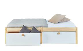Ikea bett odda kinderbett jugendbett bettgestell mit matratze und. Funktionsbett Wilna 90 X 200 Kiefer Natur Schubladen Weiss