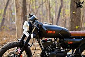 0 Amber Modified Yamaha Rx135 Cafe Racer Nagpur Hindustan Custom Cafe Racer Yamaha Rx100 Yamaha