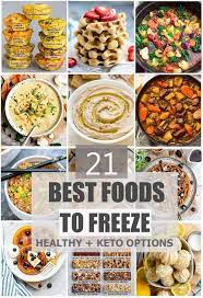 These Easy And Healthy Freezer Foods Are The Best This List Of Recipes Will Get You By Anytime Of The Year And The Family Will Love Frozen Meals Food Recipes