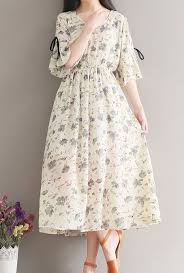 Women Loose Fitting Over Plus Size Retro Flower Dress Long Maxi Tunic Fashion Unbranded Dress Casual Long Flower Dress Simple Dresses Plus Size Dresses