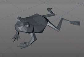 Lowpoly Frog 3d Print Model Print Models Model Pixel Art