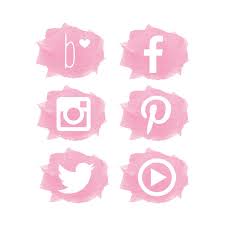 Watercolor Social Media Icons Social Media Widgets For Blog Or Small Business Social Media Icons Media Icon Social Media Calendar