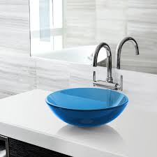 Quickly find the best offers for glass bathroom sinks bowls on newsnow classifieds. Miligore Modern Glass Vessel Sink Above Counter Bathroom Vanity Basin Bowl Blue Miligore
