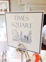 New York Theme Wedding Tables Name Number Cards Times Square Themed Wedding Invitations Wedding Table Names City Wedding Themes