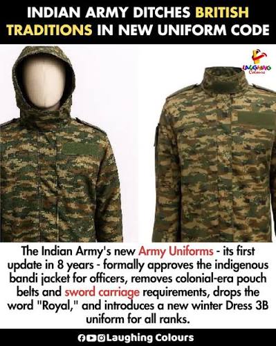 A step towards a more Indian identity, while keeping tradition and functionality in balance 🇮🇳 #IndianArmy #DefenceNews #IndiaFirst