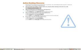 Active Desktop Recovery" - Tfc? - Microsoft Windows™