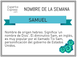 Expertosexpress Op Twitter Buenosdias Y Felizlunes Empezamos La Semana Con El Significado Del Nombre De Samuel Https T Co Mzaic7zu1d Twitter