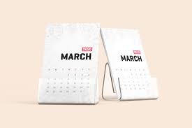 Desk Calendar With Stand Mockup In 2020 Business Card Mock Up Postcard Mockup Desk Calendars